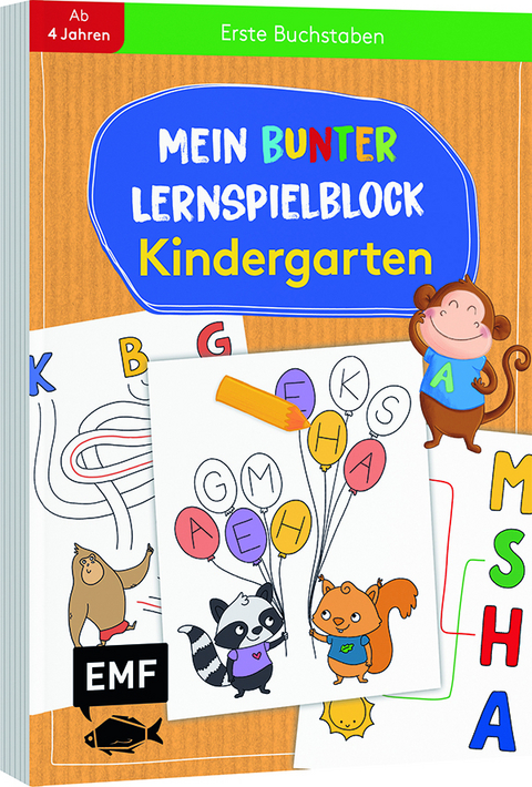 Mein bunter Lernspielblock &ndash; Kindergarten: Erste Buchstaben