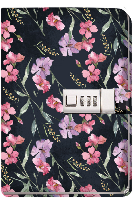 Tr&ouml;tsch Tagebuch mit Zahlenschloss Flowers - 