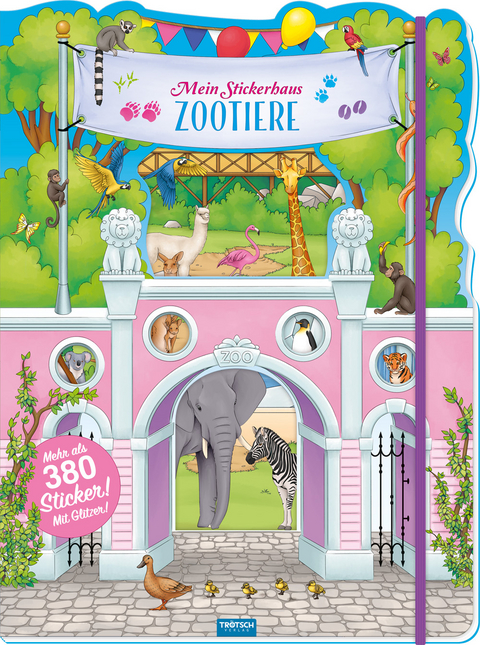 Tr&ouml;tsch Stickerbuch Mein Stickerhaus Zootiere - 