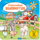 Tr&ouml;tsch Malbuch Stickermalbuch Bauernhoftiere - 