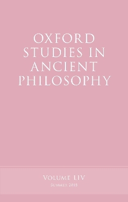 Oxford Studies in Ancient Philosophy, Volume 54