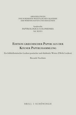 Edition griechischer Papyri aus der Kölner Papyrussammlung