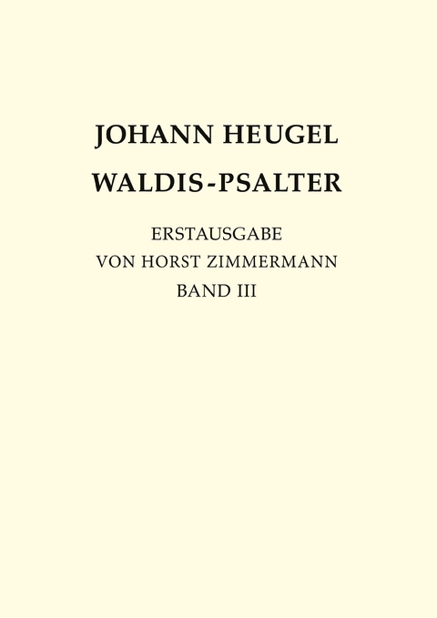 Johann Heugel: Waldis Psalter - 