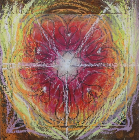 Triptychon Erzengel Gabriel, sein Engelsiegel - Ines Siri Trost