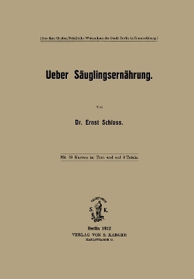Über Säuglingsernährung