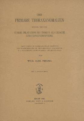 &Uuml;ber prim&auml;re Thoraxanomalien - W.A. Freund