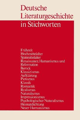 Deutsche Literaturgeschichte in Stichworten