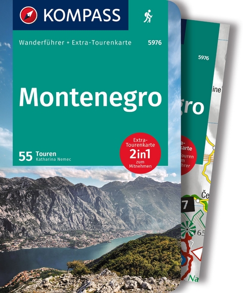 KOMPASS Wanderf&uuml;hrer 5976 Montenegro, 55 Touren - Katharina Nemec