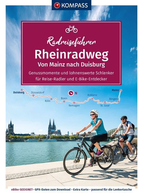 KOMPASS Radreisef&uuml;hrer Rheinradweg von Mainz bis Duisburg - Julia Bihar