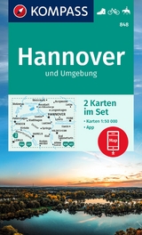 KOMPASS Wanderkarten-Set 848 Hannover und Umgebung (2 Karten) 1:50.000 - 