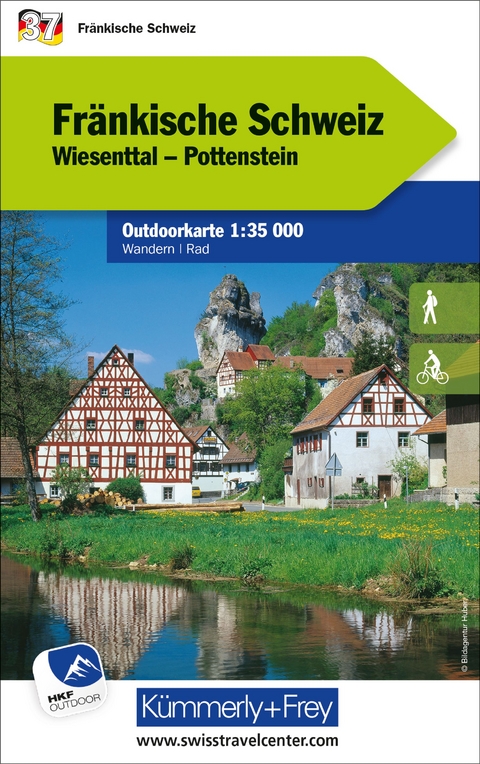 K&uuml;mmerly+Frey Outdoorkarte Deutschland 37 Fr&auml;nkische Schweiz 1:35.000