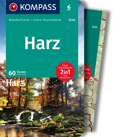 KOMPASS Wanderf&uuml;hrer Harz, 60 Touren - Elke Haan