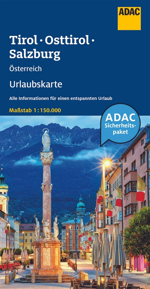 ADAC Urlaubskarte &Ouml;sterreich 05 Tirol, Osttirol, Salzburg 1:150.000