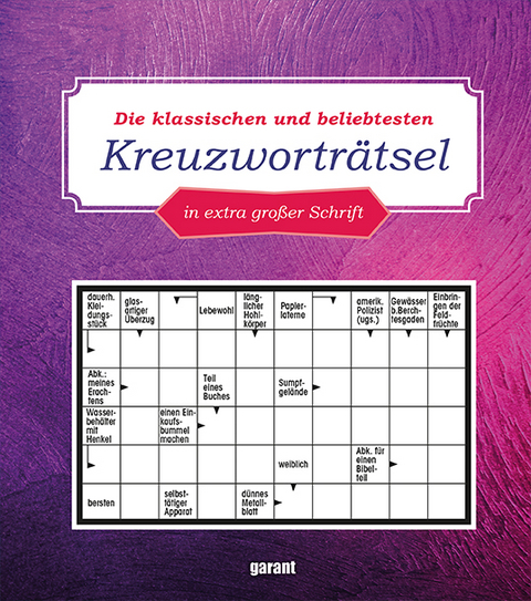Kreuzwortr&auml;tsel in Gro&szlig;schrift 2
