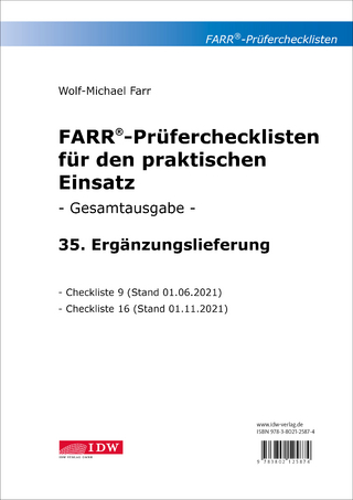 Farr, Prüfercheckl. 35. Erg.Lief. z. Grundwerk, inkl. CL 9 + 16