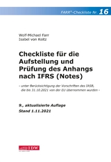 Farr, Checkliste 16 (Anhang n. IFRS), 9. A. - Farr, Wolf-Michael