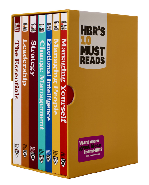 HBR's 10 Must Reads Boxed Set with Bonus Emotional Intelligence (7 Books) (HBR's 10 Must Reads) - Harvard Business Review, Peter F. Drucker, Clayton M. Christensen, Daniel Goleman, Michael E. Porter