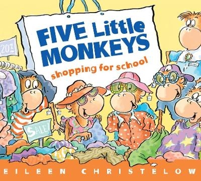Five Little Monkeys Shopping for School Board Book - Eileen Christelow