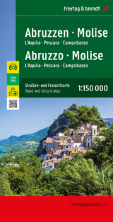 Abruzzen - Molise, Stra&szlig;en- und Freizeitkarte 1:150.000, freytag & berndt