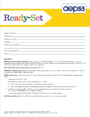 Assessment, Evaluation, and Programming System for Infants and Children (AEPS®-3)