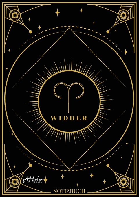 Edles Notizbuch Sternzeichen Widder | Designed by Alfred Herler - Alfred Herler