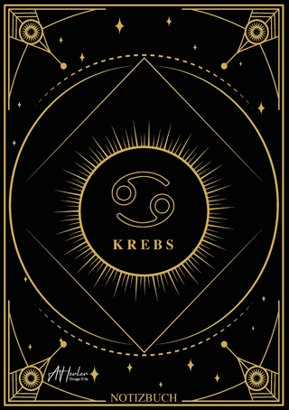 Edles Notizbuch Sternzeichen Krebs | Designed by Alfred Herler