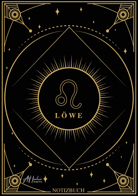 Edles Notizbuch Sternzeichen L&ouml;we | Designed by Alfred Herler - Alfred Herler