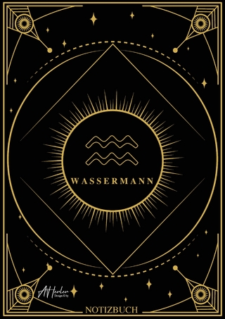 Edles Notizbuch Sternzeichen Wassermann | Designed by Alfred Herler