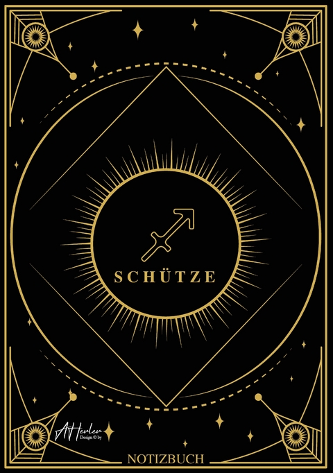 Edles Notizbuch Sternzeichen Sch&uuml;tze | Designed by Alfred Herler - Alfred Herler