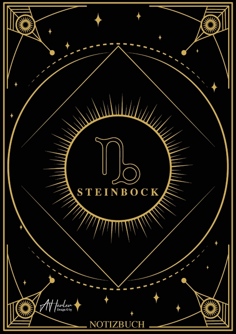 Edles Notizbuch Sternzeichen Steinbock | Designed by Alfred Herler - Alfred Herler