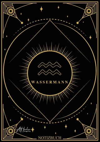 Edles Notizbuch Sternzeichen Wassermann | Designed by Alfred Herler