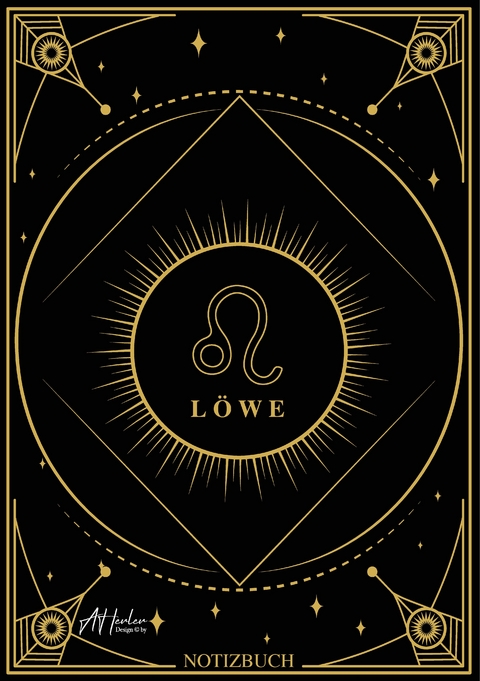 Edles Notizbuch Sternzeichen L&ouml;we | Designed by Alfred Herler - Alfred Herler
