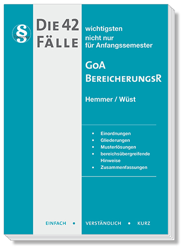 Die 42 wichtigsten F&auml;lle GoA/Bereicherungsrecht - Karl-Edmund Hemmer, Achim W&uuml;st, Clemens D'Alquen
