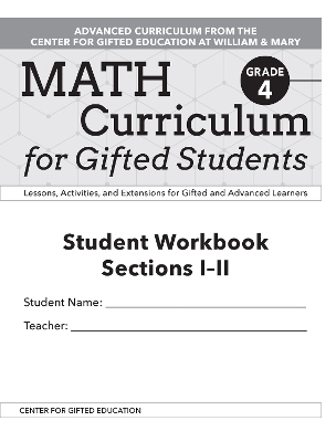 Math Curriculum for Gifted Students -  Clg of William and Mary/Ctr Gift Ed, Molly Bryan Talbot