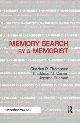 Memory Search By A Memorist