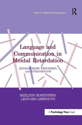 Language and Communication in Mental Retardation