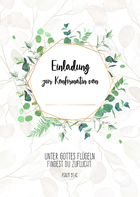 Doppelkarte "Einladung zur Konfirmation"