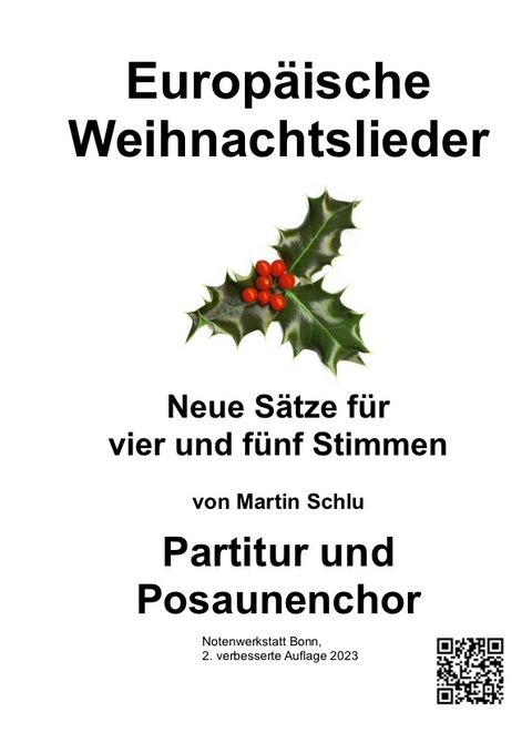 Europ&auml;ische Weihnachtslieder, Partitur / Posaunenchor - Martin Schlu