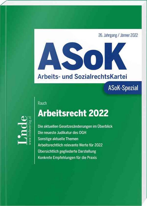 ASoK-Spezial Arbeitsrecht 2022 - Thomas Rauch