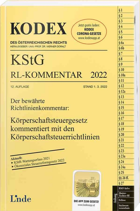 KODEX KStG Richtlinien-Kommentar 2022 - Peter Humann, Andreas Stift