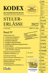 KODEX Steuer-Erl&auml;sse 2022, Band IV - Michael Schilcher
