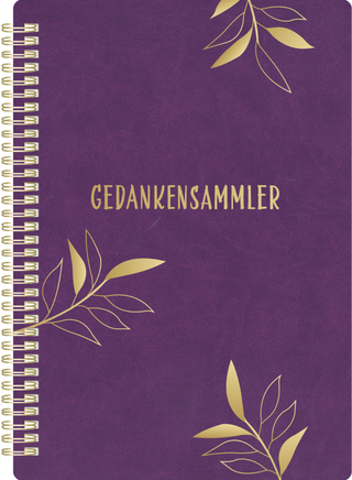 Notizblock Soft Touch Purple, vegane Lederoptik