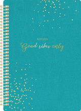 Notizblock Soft Touch Petrol, vegane Lederoptik - 