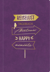 Reisetagebuch Soft Touch Purple, veganes Leder - 