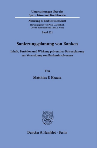 Sanierungsplanung von Banken.