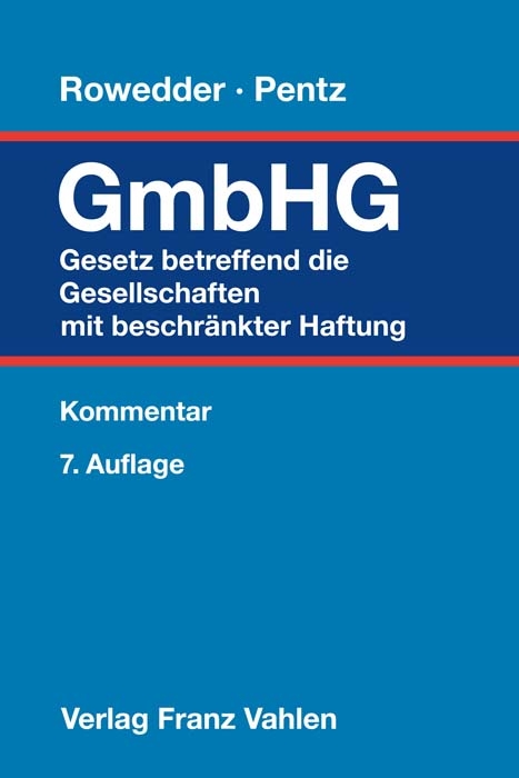 Gesetz betreffend die Gesellschaften mit beschr&auml;nkter Haftung - 