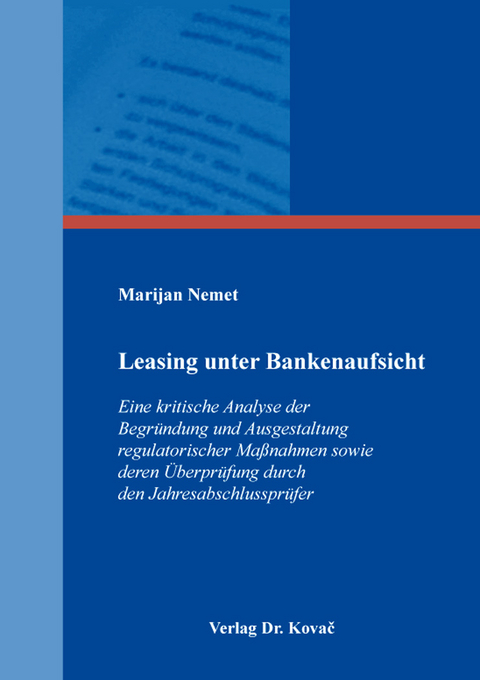 Leasing unter Bankenaufsicht - Marijan Nemet