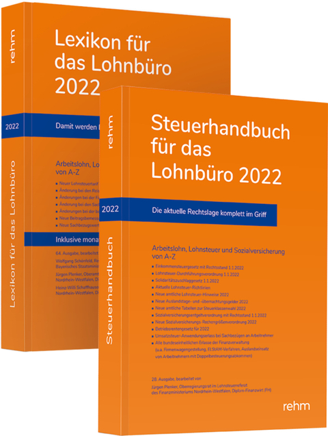 Buchpaket Lexikon f&uuml;r das Lohnb&uuml;ro und Steuerhandbuch 2022 - Wolfgang Sch&ouml;nfeld, J&uuml;rgen Plenker, Heinz-Willi Schaffhausen