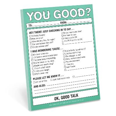 Knock Knock You Good? Nifty Note Pad - 