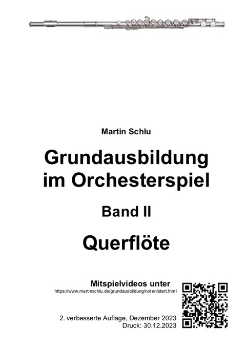 Grundausbildung im Orchesterspiel, Fl&ouml;te, Band 2 - Martin Schlu